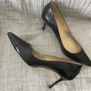 Ivanka Trump Black Texture Pumps